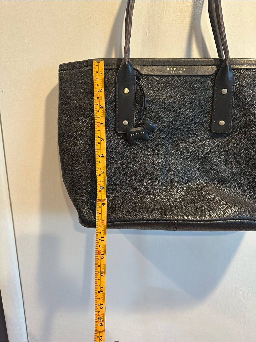 RADLEY LONDON Black Pebbled Leather Tote - Picture 9 of 10